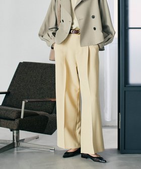 【ナノ ユニバース/nano universe】のツイルワイドスラックス 人気、トレンドファッション・服の通販 founy(ファニー) ファッション Fashion レディースファッション Fashion for Women イエロー Yellow ウォッシャブル Machine Washable センター Center, Center Line ツイル Twist, Twisted Detail フロント Front, Front Design ベーシック Basic, Essential ロング Long, Long-Length ワイド Wide, Wide Fit エレガント 上品 Elegant ビジネス 仕事 通勤 Business / Work / Commuting 2025年 2025 2025春夏・S/S Spring/Summer 2025 SS25 |ID:prp329100004599235