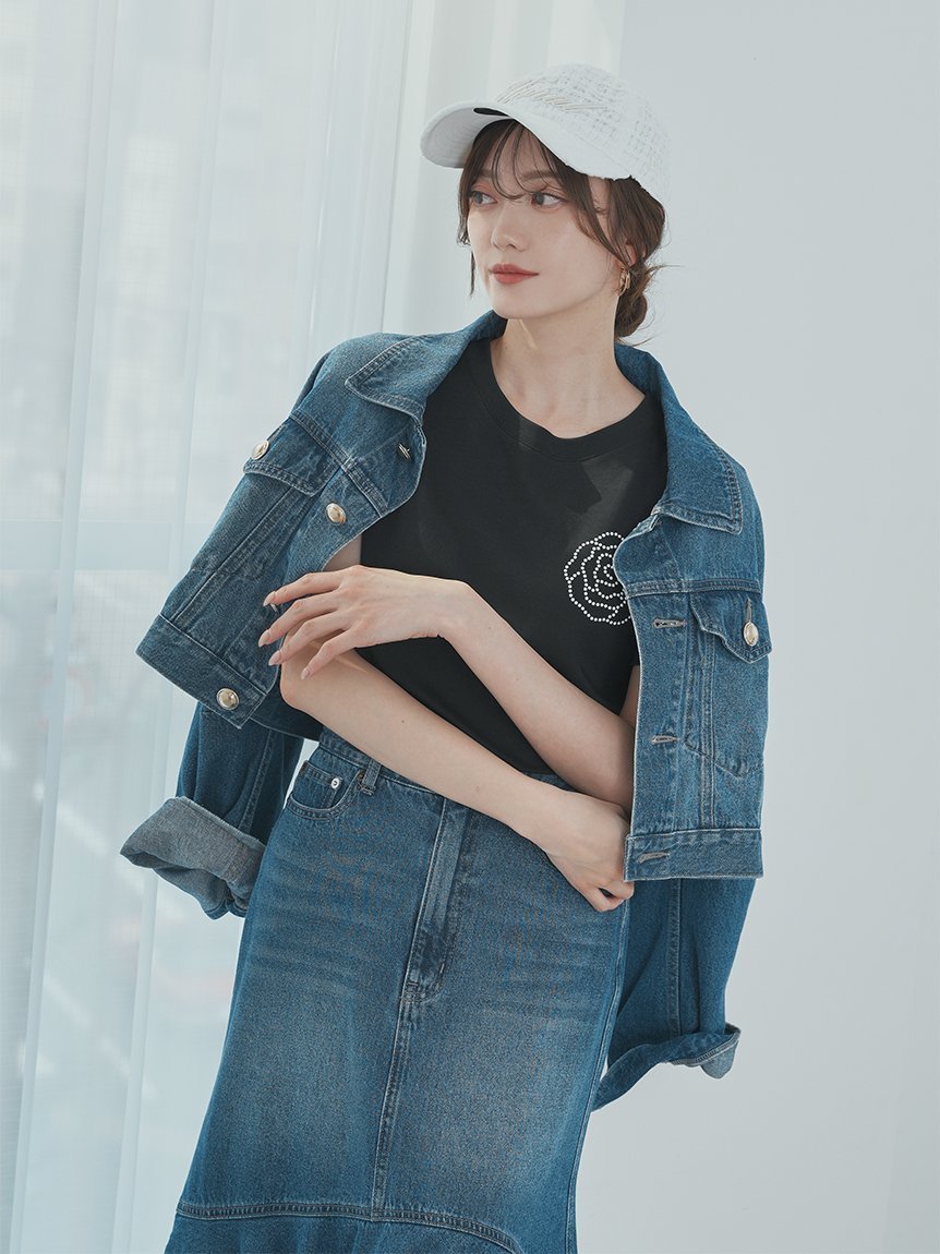 【スナイデル/SNIDEL】のクロップドGジャン インテリア・キッズ・メンズ・レディースファッション・服の通販 founy(ファニー) 　ファッション　Fashion　レディースファッション　Ladies' Fashion Online　アウター　Coat Outerwear　ウォッシュ　Wash　オーガニック　Organic　クロップド　Cropped　今季　This Season　ジャケット　Jacket　デニム　Denim　トレンド　Trend　バランス　Balance　フロント　Front　BLU[086]|ID: prp329100004599240 ipo3291000000032693389