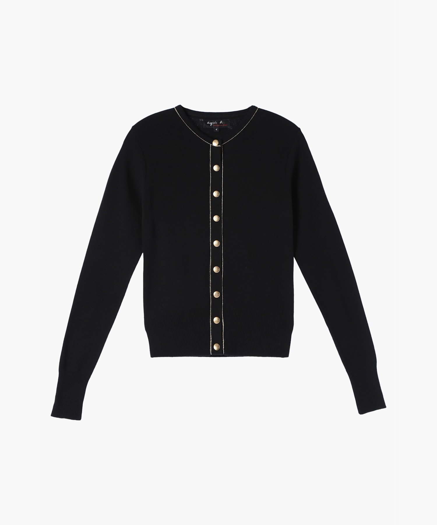 【アニエスベー ファム/agnes b. FEMME】のコットン 長袖 カーディガン Swinga インテリア・キッズ・メンズ・レディースファッション・服の通販 founy(ファニー) 　ファッション　Fashion　レディースファッション　Ladies' Fashion Online　トップス・カットソー　Tops/Tshirt　カーディガン　Cardigans　カーディガン　Cardigan　フランス　France　定番　Standard　長袖　Long Sleeve　ブラック|ID: prp329100004599261 ipo3291000000032693549