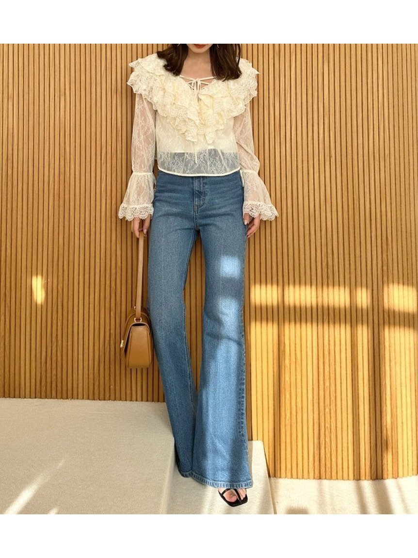 【スナイデル/SNIDEL】の【00サイズあり】ORGANICSブーツカットデニム インテリア・キッズ・メンズ・レディースファッション・服の通販 founy(ファニー) 　ファッション　Fashion　レディースファッション　Ladies' Fashion Online　インディゴ　Indigo　オーガニック　Organic　春　Spring　ストレッチ　Stretch　ストレート　Straight　センター　Center　デニム　Denim　フレア　Flare　ポケット　Pocket　レギュラー　Regular　おすすめ　Recommend　BLU[086]|ID: prp329100004599270 ipo3291000000032693599