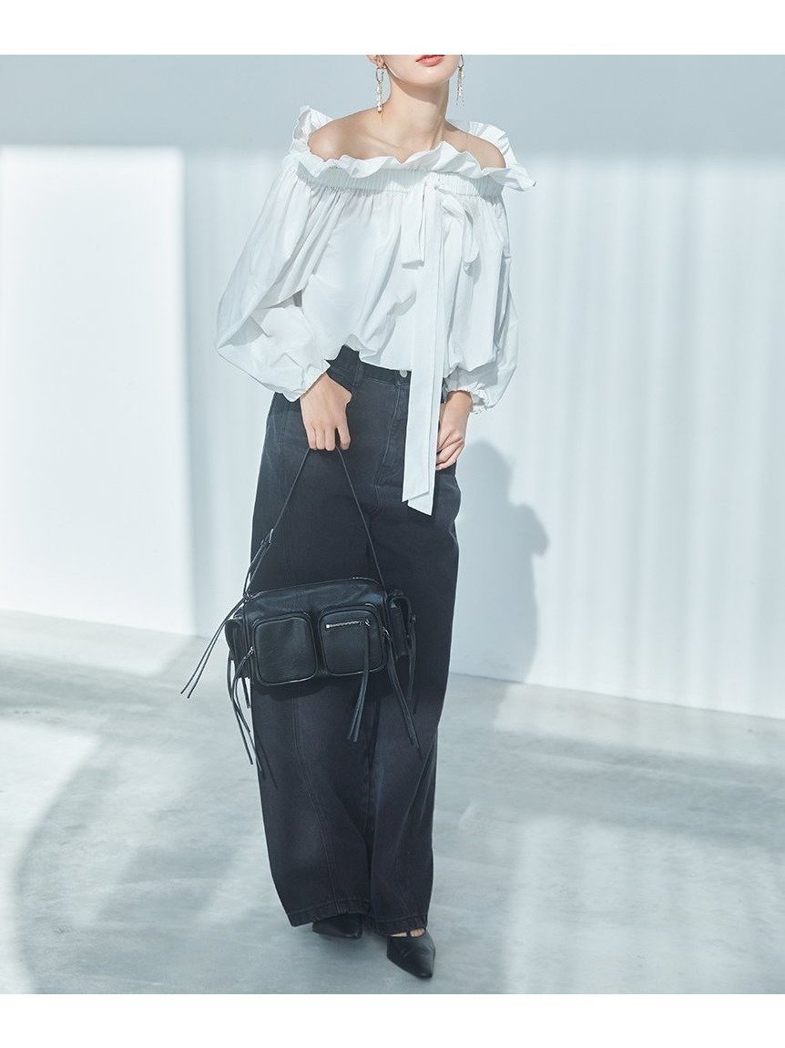 【フレイ アイディー/FRAY I.D】のハイウエストワイドデニムパンツ 人気、トレンドファッション・服の通販 founy(ファニー) 　雑誌掲載アイテム　Magazine Items　ファッション雑誌　Fashion Magazines　ビジンヒャッカ　美人百花　ファッション　Fashion　レディースファッション　Ladies' Fashion Online　パンツ　Pants　デニムパンツ　Denim Pants　6月号　June Issue　ウォッシュ　Wash　ストレート　Straight　デニム　Denim　バランス　Balance　ワイド　Wide　切替　Switching　雑誌　Magazine　 other-1|ID: prp329100004599284 ipo3291000000032693669