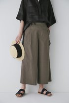 【ヒューマンウーマン/HUMAN WOMAN】のクールマックス綿麻オックスパンツ カーキ|ID: prp329100004599290 ipo3291000000032693716