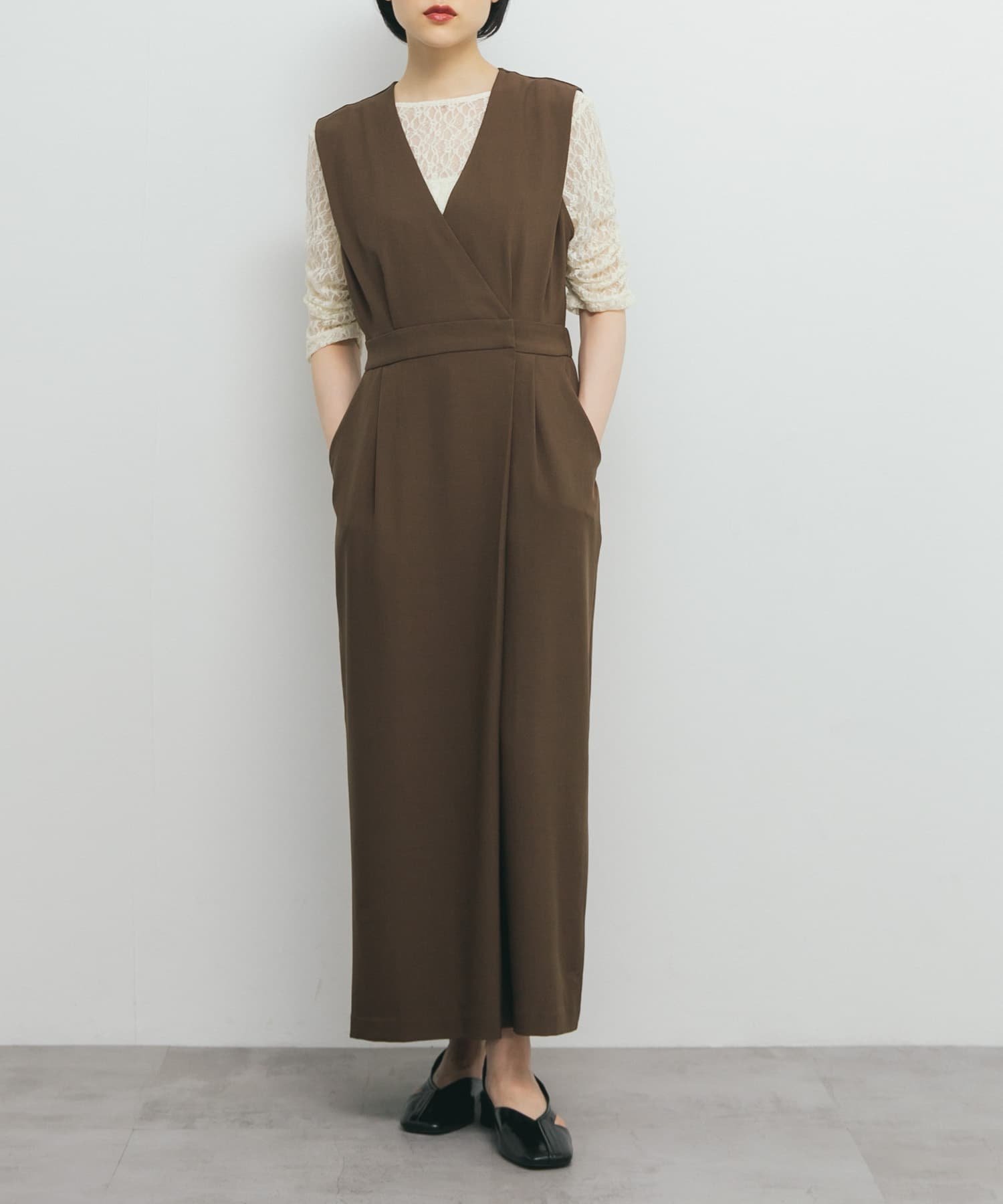 【ケービーエフ/KBF / URBAN RESEARCH】のカシュクールラップジャンパースカート インテリア・キッズ・メンズ・レディースファッション・服の通販 founy(ファニー) 　ファッション　Fashion　レディースファッション　Fashion for Women　スカート　Skirts　2025年　2025　2025春夏・S/S　Spring/Summer 2025 SS25　夏　Summer　S/S・春夏　SS, Spring/Summer, Warm Season　BROWN|ID: prp329100004599601 ipo3291000000033102172