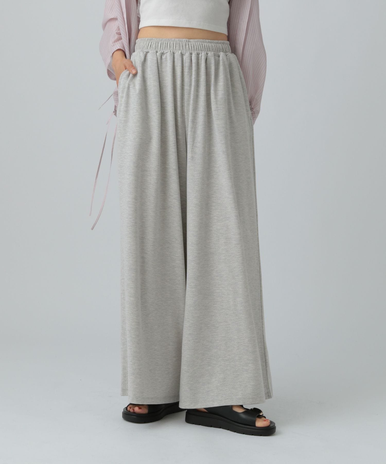【レプシィム ローリーズファーム/LEPSIM LOWRYS FARM】のカットイージーワイドパンツ インテリア・キッズ・メンズ・レディースファッション・服の通販 founy(ファニー) 　ファッション　Fashion　レディースファッション　Ladies' Fashion Online　パンツ　Pants　おすすめ　Recommend　タンク　Tank　ワイド　Wide　夏　Summer　グレー15|ID: prp329100004599603 ipo3291000000032697165