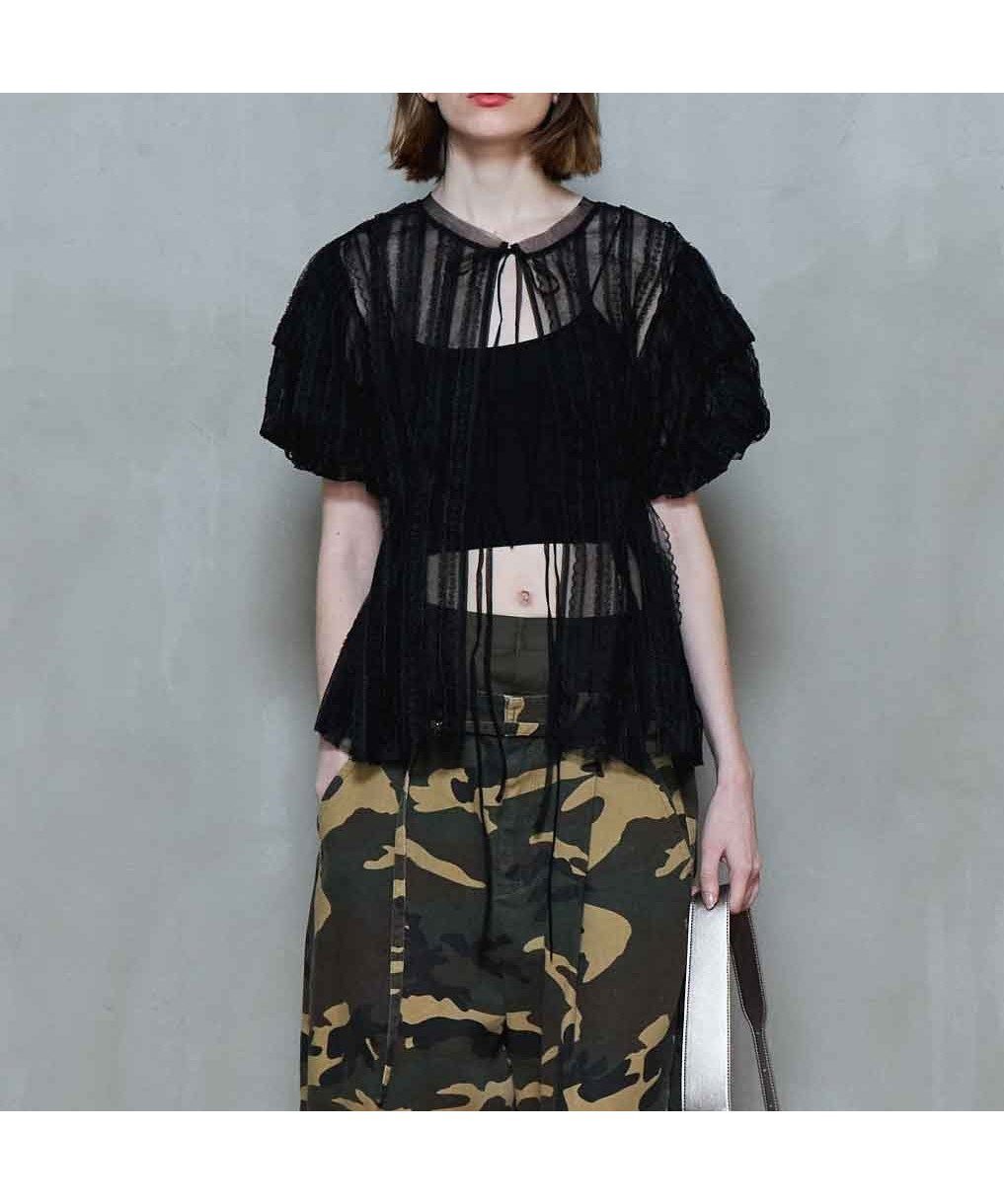 【メゾンスペシャル/MAISON SPECIAL】のLace Peplum 2way Tops 人気、トレンドファッション・服の通販 founy(ファニー) 　ファッション　Fashion　レディースファッション　Fashion for Women　トップス・カットソー　Cut & Sew Tops　インナー　Innerwear　カットソー　Cut and Sewn Top　スリーブ　Sleeve, Long Sleeve / Short Sleeve　タンク　Tank Top, Sleeveless Top　チュール　Tulip, Tulip Motif　バルーン　Balloon, Balloon Silhouette　ペプラム　Peplum, Flared Hem　リボン　Ribbon, Bow　レース　Lace, Lace Fabric　ロマンティック　Romantic, Feminine Style　 other-1|ID: prp329100004599608 ipo3291000000032697189