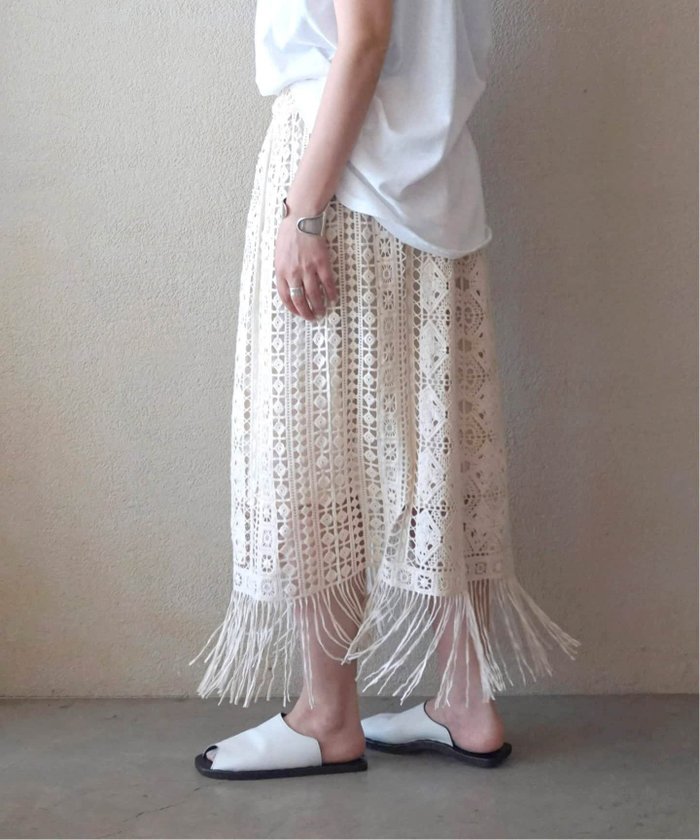 【その他のブランド/Other】のレースフリンジ スカート インテリア・キッズ・メンズ・レディースファッション・服の通販 founy(ファニー) https://founy.com/ ファッション Fashion レディースファッション Ladies' Fashion Online スカート Skirt 2025年 2025 2025春夏・S/S Ss,Spring/Summer,2025 おすすめ Recommend ケミカル Chemical フリンジ Fringe ペチコート Petticoat レース Race 別注 Special Order |ID: prp329100004599618 ipo3291000000032697271