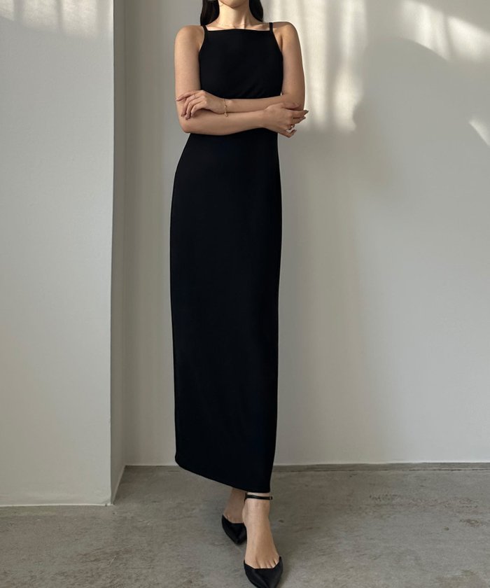 【ジュノア/JUNOAH】のLouere 【取り外し可能パット付き】アメスリストレッチキャミワンピース インテリア・キッズ・メンズ・レディースファッション・服の通販 founy(ファニー) https://founy.com/ ファッション Fashion レディースファッション Ladies' Fashion Online ワンピース Dress キャミワンピース No Sleeve Dresses |ID: prp329100004599630 ipo3291000000032697339