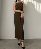 【ジュノア/JUNOAH】のLouere 【取り外し可能パット付き】アメスリストレッチキャミワンピース ブラウン|ID: prp329100004599630 ipo3291000000032697343
