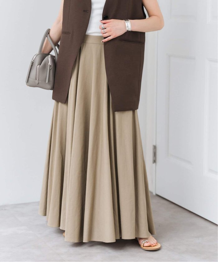 【スピック&スパン/Spick & Span】のPE/LIイージーフレアスカート インテリア・キッズ・メンズ・レディースファッション・服の通販 founy(ファニー) https://founy.com/ ファッション Fashion レディースファッション Fashion for Women スカート Skirts Aライン・フレアスカート A-Line & Flared Skirts 人気 Popular, Best Seller |ID: prp329100004599636 ipo3291000000032697372