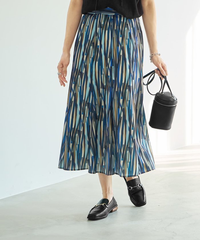 【スタイルデリ/STYLE DELI】の【LUXE】テープ柄フレアスカート インテリア・キッズ・メンズ・レディースファッション・服の通販 founy(ファニー) https://founy.com/ ファッション Fashion レディースファッション Fashion for Women スカート Skirts Aライン・フレアスカート A-Line & Flared Skirts シンプル Simple, Minimal ジャケット Jacket, Outerwear バランス Balance, Style Balance フレア Flare, Flared フロント Front, Front Design ポケット Pocket, Pocket Detail ラグジュアリー Luxury, Elegant ランダム Random, Irregular ロング Long, Long-Length 夏 Summer |ID: prp329100004599649 ipo3291000000032697445