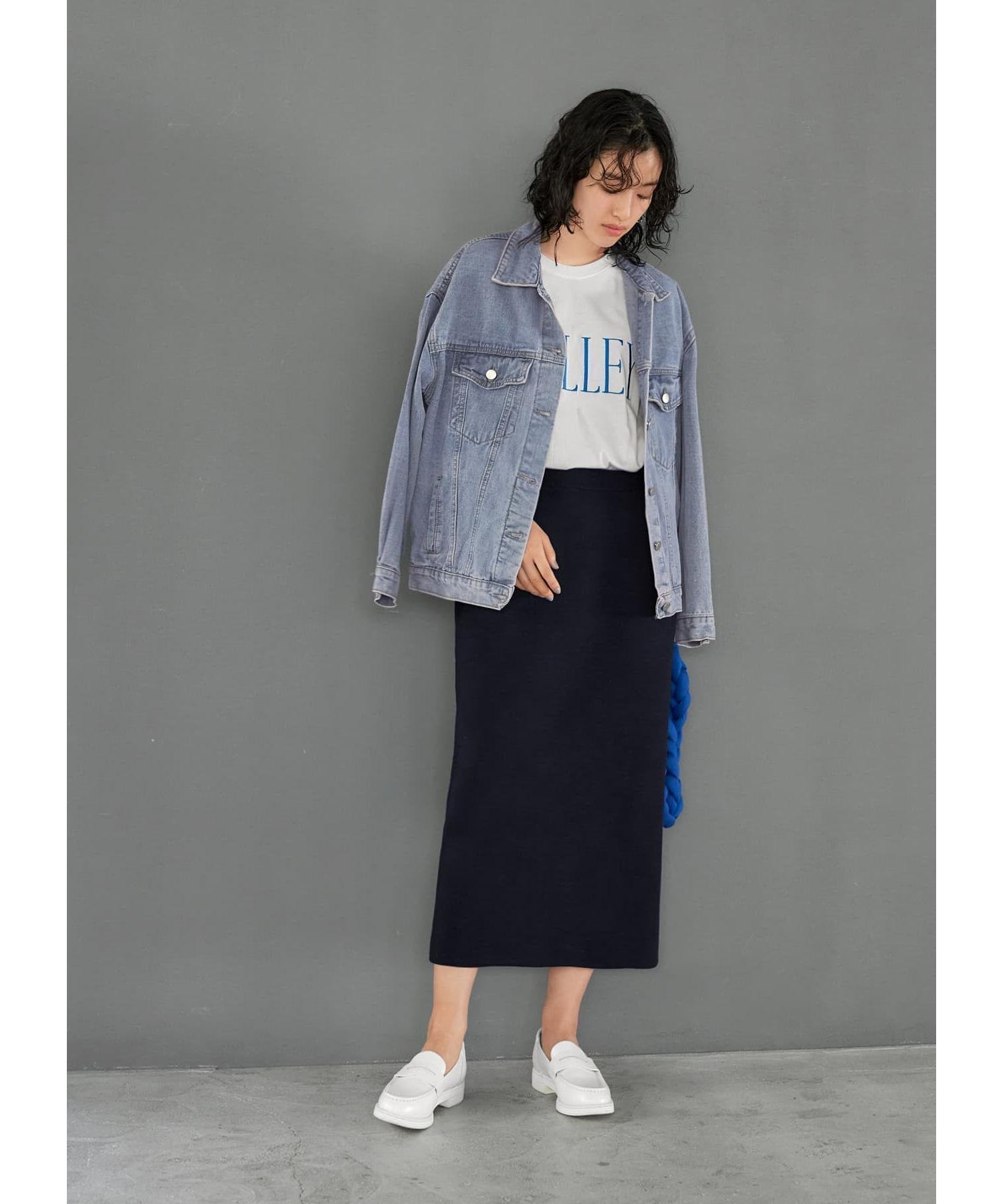 【スタイルデリ/STYLE DELI】の綿ACニットペンシルスカート インテリア・キッズ・メンズ・レディースファッション・服の通販 founy(ファニー) 　ファッション　Fashion　レディースファッション　Fashion for Women　スカート　Skirts　アクリル　Acrylic Material　春　Spring　コクーン　Cocoon, Cocoon Silhouette　切替　Switching, Contrast Panel　シンプル　Simple, Minimal　スリット　Slit, Slit Detail　セットアップ　Set-Up, Coordinated Outfit　ポケット　Pocket, Pocket Detail　ミドル　Middle Length, Mid Height　ループ　Loop, Loop Knit　S/S・春夏　SS, Spring/Summer, Warm Season　夏　Summer　ネイビー|ID: prp329100004599654 ipo3291000000032697471