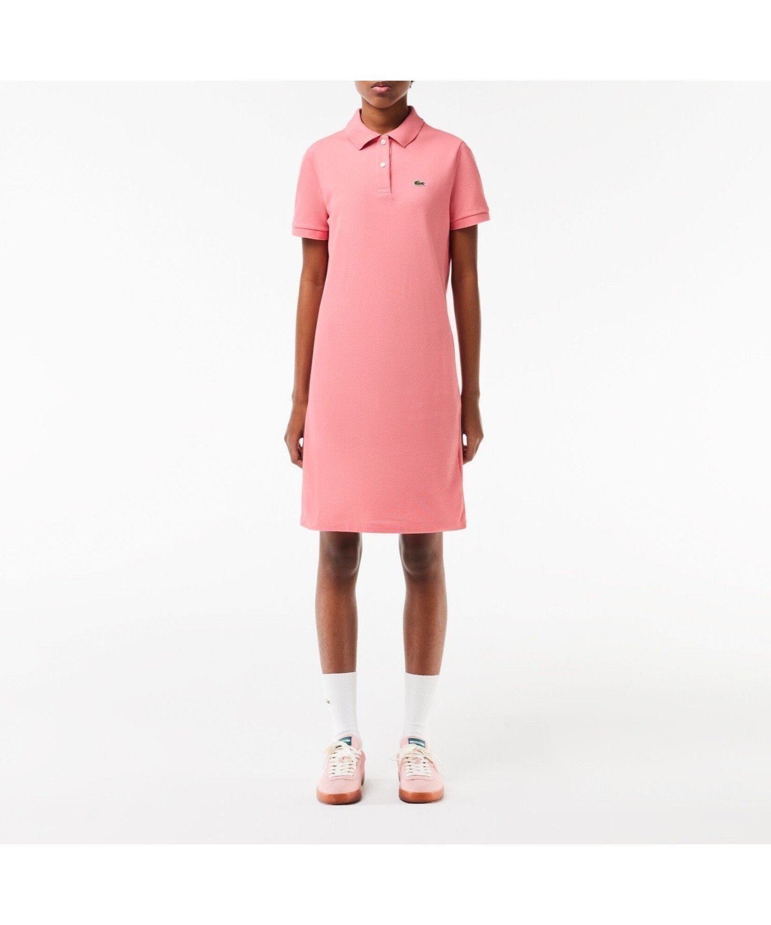 【ラコステ/LACOSTE】のベーシックポロドレス インテリア・キッズ・メンズ・レディースファッション・服の通販 founy(ファニー) 　ファッション　Fashion　レディースファッション　Fashion for Women　ワンピース　Dresses　フォーマル・パーティードレス・結婚式用ドレス　Elegant & Casual Dresses　エレガント 上品　Elegant　ドレス　Dress, One-Piece　ベーシック　Basic, Essential　ポロシャツ　Polo Shirt, Collared Tee　定番　Standard, Basic Item　鹿の子　Piqué, Kanoko Fabric　ピンク|ID: prp329100004599657 ipo3291000000032750828