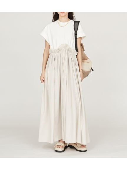 【エミ/emmi】のカットドッキングプリーツワンピース インテリア・キッズ・メンズ・レディースファッション・服の通販 founy(ファニー) https://founy.com/ ファッション Fashion レディースファッション Fashion for Women ワンピース Dresses カットソー Cut and Sewn Top タフタ Taffeta, Structured Fabric ドッキング Docking, Mixed Material プリーツ Pleats, Pleated ペチコート Petticoat, Underskirt ポケット Pocket, Pocket Detail エレガント 上品 Elegant |ID: prp329100004599709 ipo3291000000032697804