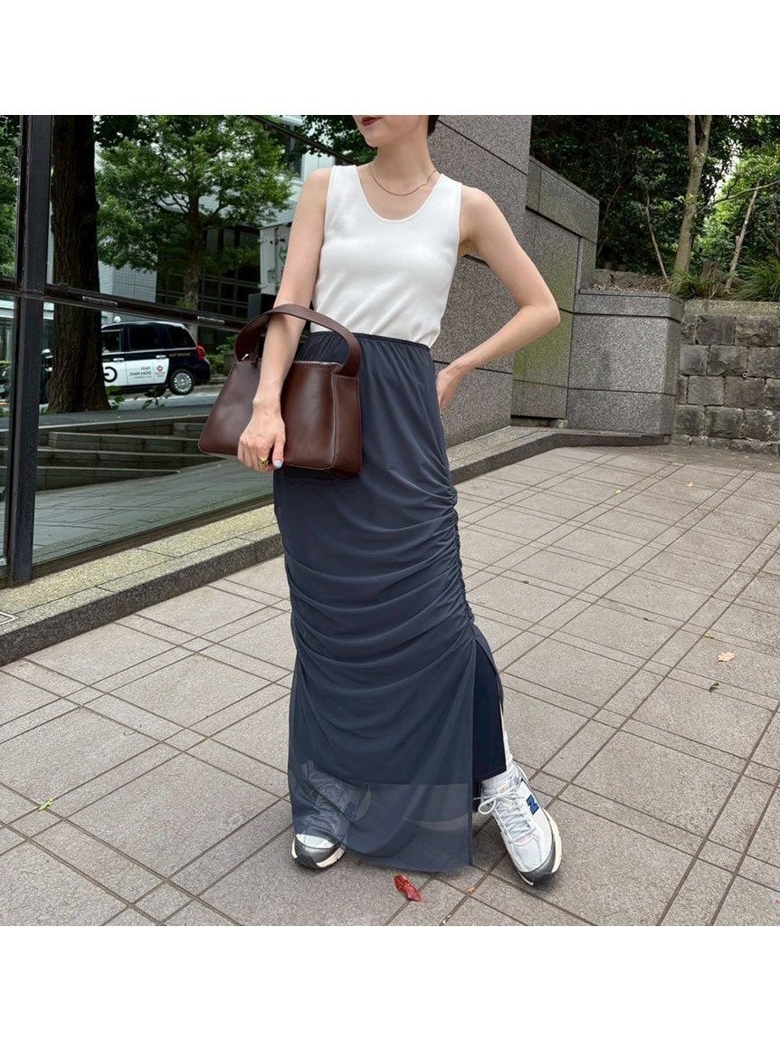 【エミ/emmi】のソフトチュールスカート インテリア・キッズ・メンズ・レディースファッション・服の通販 founy(ファニー) 　ファッション　Fashion　レディースファッション　Fashion for Women　スカート　Skirts　イタリア　Italy　インナー　Innerwear　春　Spring　ギャザー　Gathered, Ruffled　スリット　Slit, Slit Detail　ペチコート　Petticoat, Underskirt　ポケット　Pocket, Pocket Detail　NVY[089]|ID: prp329100004599723 ipo3291000000033053473