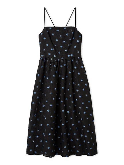 【スナイデル/SNIDEL】のジャガードキャミワンピース インテリア・キッズ・メンズ・レディースファッション・服の通販 founy(ファニー) 　ファッション　Fashion　レディースファッション　Fashion for Women　ワンピース　Dresses　キャミソールワンピース　Camisole Dresses　おすすめ　Recommended / Our Picks　エレガント 上品　Elegant　キャミワンピース　Cami Dress, Slip Dress　スカーフ　Scarf, Neckwear　ターバン　Turban, Headband　フラワー　Flower, Floral　フレア　Flare, Flared　ラップ　Wrap, Wrap Design　リボン　Ribbon, Bow　春　Spring　無地　Plain, Solid Color　FLOWER[936]|ID: prp329100004599728 ipo3291000000032697945
