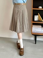 【リリーブラウン/Lily Brown】のベルトセットミディプリーツスカート CHECK[931]|ID: prp329100004599750 ipo3291000000032737551