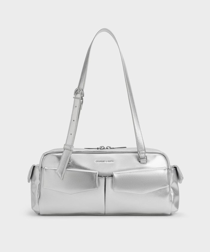 【チャールズ アンド キース/CHARLES & KEITH】のRachel レイチェル イロンゲイテッドマルチポケットショルダーバッグ インテリア・キッズ・メンズ・レディースファッション・服の通販 founy(ファニー) https://founy.com/ ファッション Fashion レディースファッション Fashion for Women バッグ Bags セパレート Separate, Two-Piece フロント Front, Front Design ポケット Pocket, Pocket Detail 今季 This Season, Current Season |ID: prp329100004599803 ipo3291000000034601443