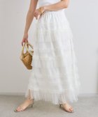 【ラブティックボンボン/La boutique BonBon】の【ふんわり 揺れ感】チュールティアードフリルスカート ホワイト|ID: prp329100004599813 ipo3291000000032724557
