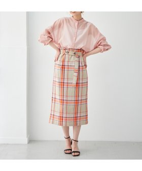 【ルクールブラン/le.coeur blanc】のMANTECO チェックハイウエストスカート 人気、トレンドファッション・服の通販 founy(ファニー) ファッション Fashion レディースファッション Ladies' Fashion Online スカート Skirt イタリア Italy インポート Import シンプル Simple タイトスカート Tight Skirt チェック Check |ID:prp329100004599826
