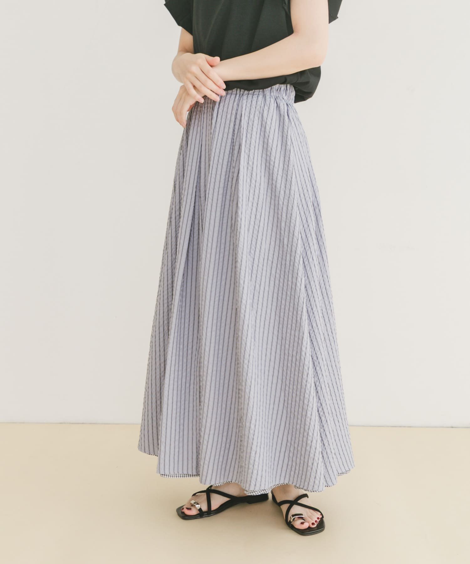 【その他のブランド/Other】のリバーシブルタックスカート インテリア・キッズ・メンズ・レディースファッション・服の通販 founy(ファニー) 　ファッション　Fashion　レディースファッション　Ladies' Fashion Online　スカート　Skirt　2025年　2025　2025春夏・S/S　Ss,Spring/Summer,2025　夏　Summer　S/S・春夏　Ss・Spring/Summer　BLK|ID: prp329100004599832 ipo3291000000032698931