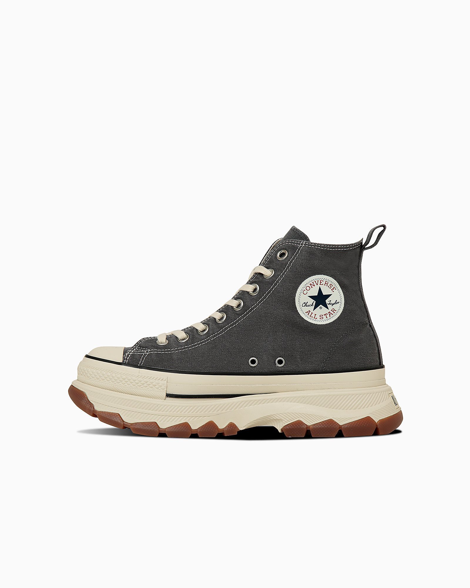 【コンバース/CONVERSE】の【CONVERSE 公式】ALL STAR TREKWAVE FADEDCANVAS HI / 【コンバース 公式】オールスター トレックウエーブ フェイデッドキャンバス HI 厚底 ハイカット インテリア・キッズ・メンズ・レディースファッション・服の通販 founy(ファニー) 　ファッション　Fashion　レディースファッション　Ladies' Fashion Online　インソール　Insole　クッション　Cushion　シューズ　Shoes　フォーム　Form　ブリーチ　Bleach　メタル　Metal　ラバー　Rubber　レース　Race　厚底　Platforms　定番　Standard　メタルグレイ|ID: prp329100004599840 ipo3291000000032698971