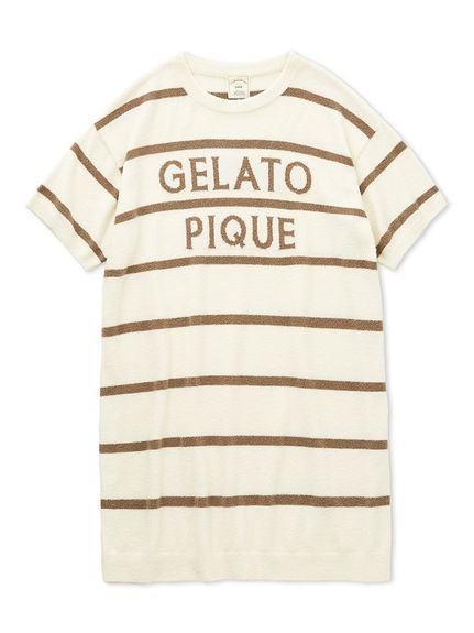 【ジェラート ピケ/gelato pique】のスムーズィーロゴジャガードワンピース インテリア・キッズ・メンズ・レディースファッション・服の通販 founy(ファニー) https://founy.com/ ファッション Fashion レディースファッション Ladies' Fashion Online ワンピース Dress おすすめ Recommend なめらか Smooth ギフト プレゼント Gift Present ボーダー Border リラックス Relax 半袖 Short Sleeve 春 Spring |ID: prp329100004599850 ipo3291000000032699036
