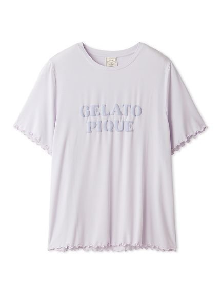 【ジェラート ピケ/gelato pique】の【接触冷感】ロゴメローTシャツ インテリア・キッズ・メンズ・レディースファッション・服の通販 founy(ファニー) 　ファッション　Fashion　レディースファッション　Ladies' Fashion Online　トップス・カットソー　Tops/Tshirt　シャツ/ブラウス　Shirts/Blouses　ロング / Tシャツ　T-Shirts　イエロー　Yellow　パープル　Purple　プリント　Print　ロング　Long　夏　Summer　PPL[077]|ID: prp329100004599854 ipo3291000000032699101