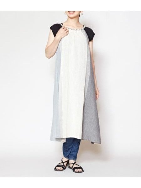 【その他のブランド/Other】のカラパナストライプキャミワンピース インテリア・キッズ・メンズ・レディースファッション・服の通販 founy(ファニー) 　ファッション　Fashion　レディースファッション　Ladies' Fashion Online　ワンピース　Dress　キャミワンピース　No Sleeve Dresses　キャミソール　Camisole　ストライプ　Stripe　夏　Summer　ホワイト|ID: prp329100004599885 ipo3291000000032699406