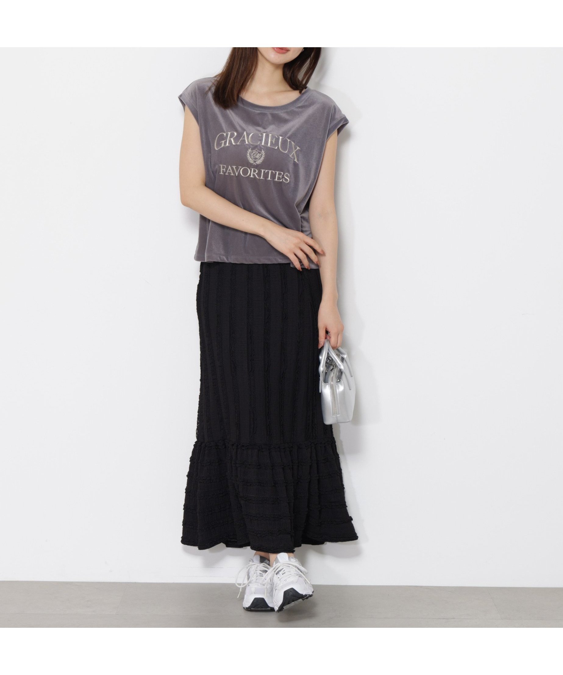 【プロポーション ボディドレッシング/PROPORTION BODY DRESSING】のカットレース切り替えスカート インテリア・キッズ・メンズ・レディースファッション・服の通販 founy(ファニー) 　ファッション　Fashion　レディースファッション　Fashion for Women　スカート　Skirts　カットソー　Cut and Sewn Top　サンダル　Sandals, Summer Shoes　スニーカー　Sneakers, Trainers　フェミニン　Feminine, Girly　フレア　Flare, Flared　ボーダー　Border, Stripe　マーメイド　Mermaid, Fishtail Silhouette　ブラック|ID: prp329100004599898 ipo3291000000032699524