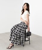 【プロポーション ボディドレッシング/PROPORTION BODY DRESSING】のチェック柄ティアードスカート ベージュ|ID: prp329100004599901 ipo3291000000032699537