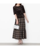 【プロポーション ボディドレッシング/PROPORTION BODY DRESSING】のチェック柄ティアードスカート ブラウン|ID: prp329100004599901 ipo3291000000032699539