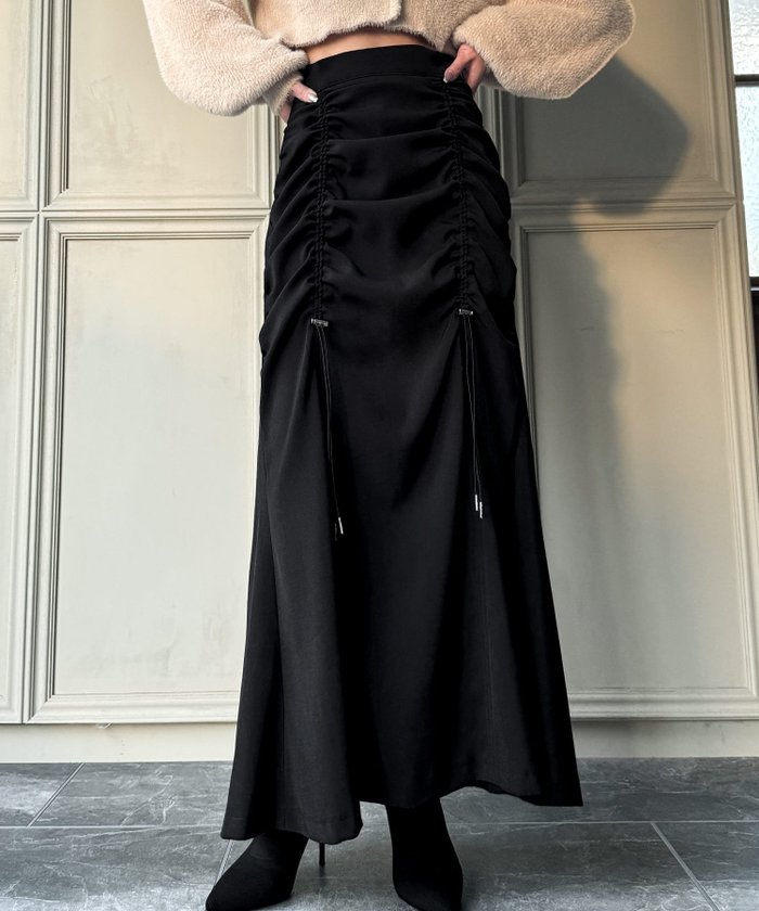 【ジュノア/JUNOAH】のドロストギャザースカート インテリア・キッズ・メンズ・レディースファッション・服の通販 founy(ファニー) https://founy.com/ ファッション Fashion レディースファッション Ladies' Fashion Online スカート Skirt |ID: prp329100004599937 ipo3291000000032699783
