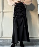 【ジュノア/JUNOAH】のドロストギャザースカート ブラック|ID: prp329100004599937 ipo3291000000032699784