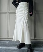 【ジュノア/JUNOAH】のドロストギャザースカート アイボリー|ID: prp329100004599937 ipo3291000000032699788