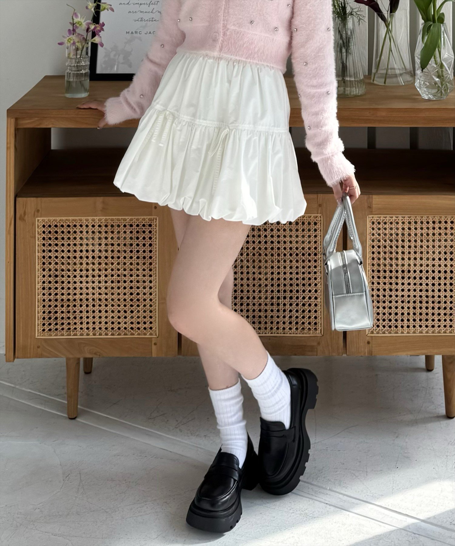 【クリア/clear】のインパン付きリボンバルーンミニスカート インテリア・キッズ・メンズ・レディースファッション・服の通販 founy(ファニー) 　ファッション　Fashion　レディースファッション　Ladies' Fashion Online　スカート　Skirt　ミニスカート　Mini Skirts　シューズ　Shoes　ショート　Short　トレンド　Trend　バルーン　Balloon　バレエ　Ballet　ミニスカート　Mini Skirt　リボン　Ribbon　OWH|ID: prp329100004599952 ipo3291000000032699920
