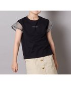 【アー ヴェー ヴェー/a.v.v / KIDS】の【接触冷感/ジメジメ対策】 100-160 シアーギンガムフレアスリーブTシャツ ブラック|ID: prp329100004599967 ipo3291000000032700048