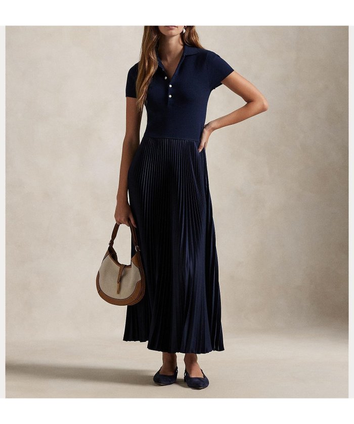 【ラルフローレン/RALPH LAUREN】のPolo セーターボディス ドレス インテリア・キッズ・メンズ・レディースファッション・服の通販 founy(ファニー) https://founy.com/ ファッション Fashion レディースファッション Ladies' Fashion Online ワンピース Dress ドレス Party Dresses くるぶし Ankle カフス Cuffs セーター Sweater ドレス Dress フィット Fit フレア Flare リブニット Rib Knit 半袖 Short Sleeve |ID: prp329100004599997 ipo3291000000032700281