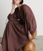 【その他のブランド/Other】のボリュームスリーブ大人のたっぷりギャザーワンピース ブラウン|ID: prp329100004600015 ipo3291000000032700457