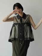 【ラシュッド/LASUD】のシアー×デニムアンサンブルベスト ブラック|ID: prp329100004600027 ipo3291000000032700526