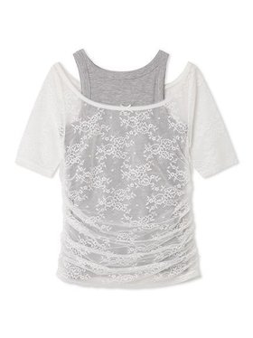 【リリーブラウン/Lily Brown】のタンクレイヤードレーストップス 人気、トレンドファッション・服の通販 founy(ファニー) ファッション Fashion レディースファッション Ladies' Fashion Online トップス・カットソー Tops/Tshirt おすすめ Recommend イエロー Yellow インナー Inner タンク Tank フロント Front リボン Ribbon レース Race |ID:prp329100004600029