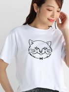 【ヴァン/Vin】のCATプリントTシャツ ホワイト|ID: prp329100004600049 ipo3291000000032700725
