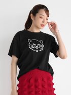 【ヴァン/Vin】のCATプリントTシャツ ブラック|ID: prp329100004600049 ipo3291000000032700726