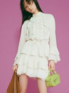 【リリーブラウン/Lily Brown】のシフォンフリルセットアップ WHT[001]|ID: prp329100004600071 ipo3291000000032700869
