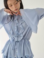 【リリーブラウン/Lily Brown】のシフォンフリルセットアップ BLU[086]|ID: prp329100004600071 ipo3291000000032700872