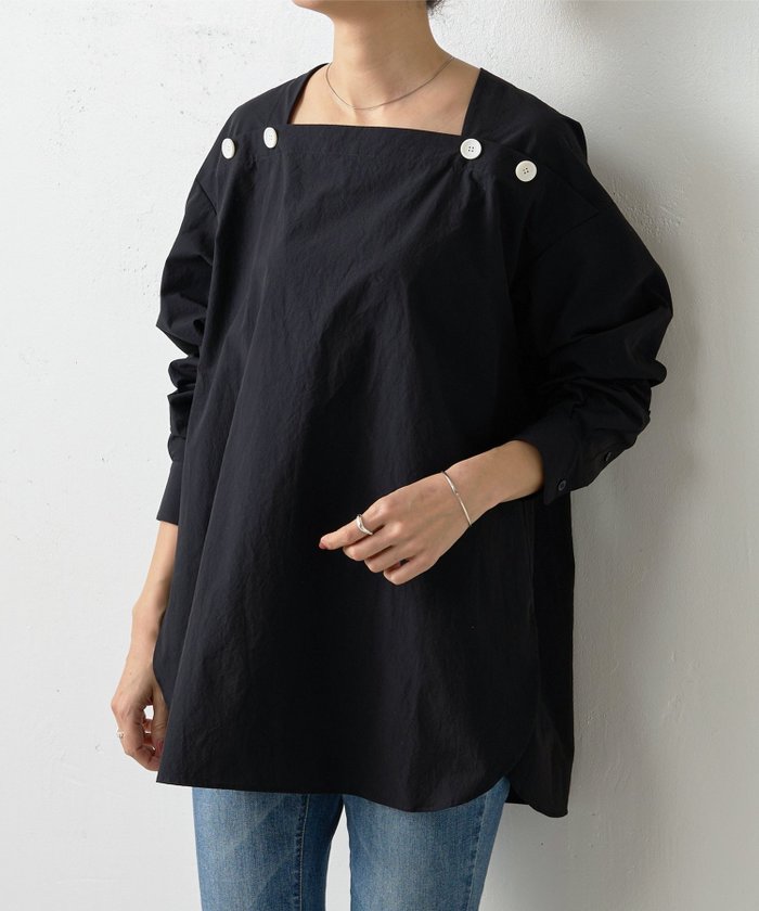 【その他のブランド/Other】のスクエアネックボタンシャツ インテリア・キッズ・メンズ・レディースファッション・服の通販 founy(ファニー) https://founy.com/ ファッション Fashion レディースファッション Ladies' Fashion Online トップス・カットソー Tops/Tshirt シャツ/ブラウス Shirts/Blouses おすすめ Recommend スクエア Square スリット Slit デコルテ Decolletage バランス Balance |ID: prp329100004600113 ipo3291000000032701116