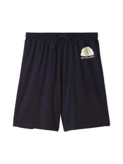 【ジェラートピケ オム/GELATO PIQUE HOMME / MEN】の【HOMME】【接触冷感】レーヨンアイスクリームソーダハーフパンツ インテリア・キッズ・メンズ・レディースファッション・服の通販 founy(ファニー) 　ファッション　Fashion　メンズファッション　Men's Style Online　ボトムス　Bottoms/Men　ハーフ / ショートパンツ　Short Pants　おすすめ　Recommend　とろみ　Thickness　ストレッチ　Stretch　ハーフ　Half　プリント　Print　ボーダー　Border　ポケット　Pocket　NVY[089]|ID: prp329100004600116 ipo3291000000032701128