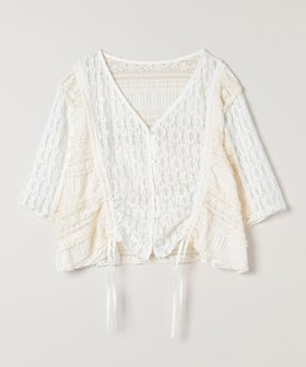 【ジーナシス/JEANASiS】のパッチワークレースドロストブラウス 人気、トレンドファッション・服の通販 founy(ファニー) ファッション Fashion レディースファッション Fashion for Women トップス・カットソー Cut & Sew Tops シャツ・ブラウス・オフィスカジュアル Elegant Blouses & Button-Ups おすすめ Recommended / Our Picks コンパクト Compact, Small Size デニム Denim, Jeans Material トレンド Trend, Trending Now パッチワーク Patchwork, Mixed Fabric フロント Front, Front Design ボトム Bottoms, Lower Wear レース Lace, Lace Fabric ワイド Wide, Wide Fit |ID:prp329100004600138