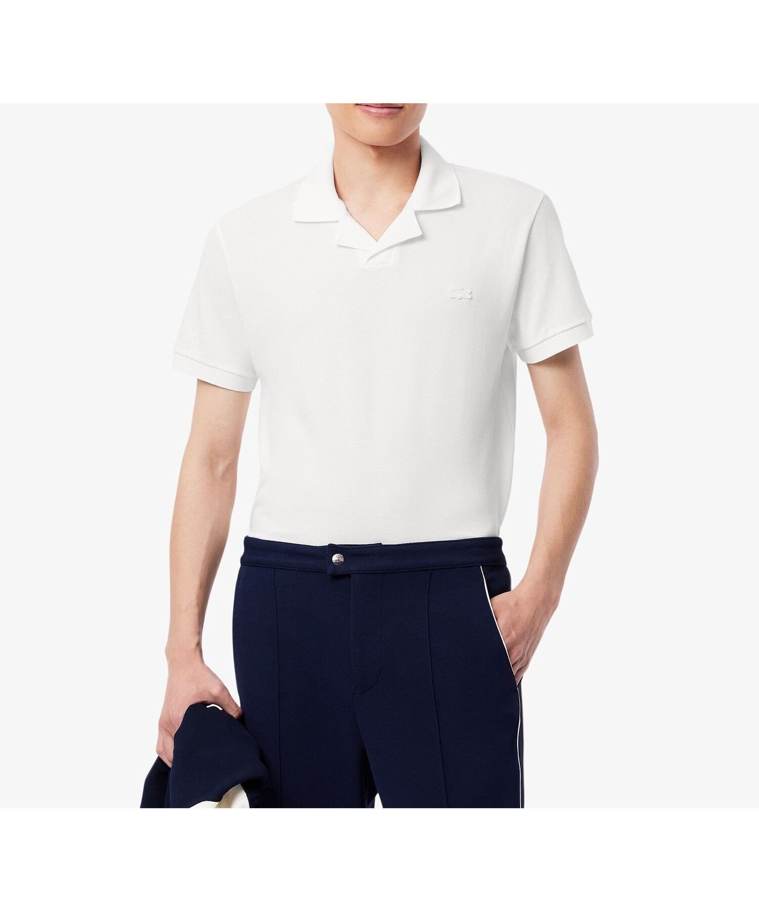 【ラコステ/LACOSTE / MEN】のオープンカラーポロシャツ インテリア・キッズ・メンズ・レディースファッション・服の通販 founy(ファニー) 　ファッション　Fashion　メンズファッション　Men's Style Online　ストレッチ　Stretch　フィット　Fit　ベーシック　Basic　ポロシャツ　Polo Shirt　リラックス　Relax　鹿の子　Pique　ホワイト|ID: prp329100004600159 ipo3291000000032701460