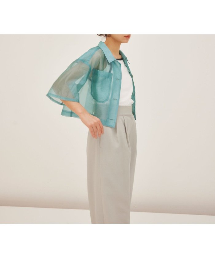 【その他のブランド/Other】のEMMEL REFINES EM ビッグポケット シアーシャツ インテリア・キッズ・メンズ・レディースファッション・服の通販 founy(ファニー) https://founy.com/ ファッション Fashion レディースファッション Ladies' Fashion Online トップス・カットソー Tops/Tshirt シャツ/ブラウス Shirts/Blouses 2024年 2024 2024春夏・S/S Ss,Spring/Summer,2024 オーガンジー Organdy サロペット Overalls シアー Sheer ショート Short トレンド Trend バランス Balance ビッグ Big フィット Fit ボトム Bottom ポケット Pocket ワイド Wide 夏 Summer 春 Spring |ID: prp329100004600189 ipo3291000000032701704