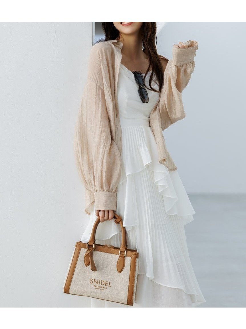 【スナイデル/SNIDEL】のシアーシャツ インテリア・キッズ・メンズ・レディースファッション・服の通販 founy(ファニー) 　ファッション　Fashion　レディースファッション　Ladies' Fashion Online　トップス・カットソー　Tops/Tshirt　シャツ/ブラウス　Shirts/Blouses　エアリー　Airy　春　Spring　カフス　Cuffs　シアー　Sheer　ストレート　Straight　リラックス　Relax　S/S・春夏　Ss・Spring/Summer　おすすめ　Recommend　夏　Summer　エレガント 上品　Elegant　BEG[037]|ID: prp329100004600195 ipo3291000000032701739